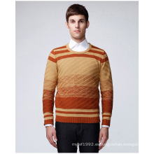 Manufactory algodón jersey suéter de rayas de punto hombres